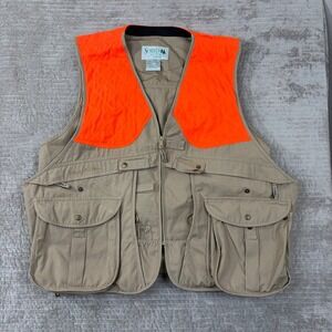 Scheels Outfitters XXL Hunting Vest Blaze Orange Khaki Game Bag‎ Cotton Canvas